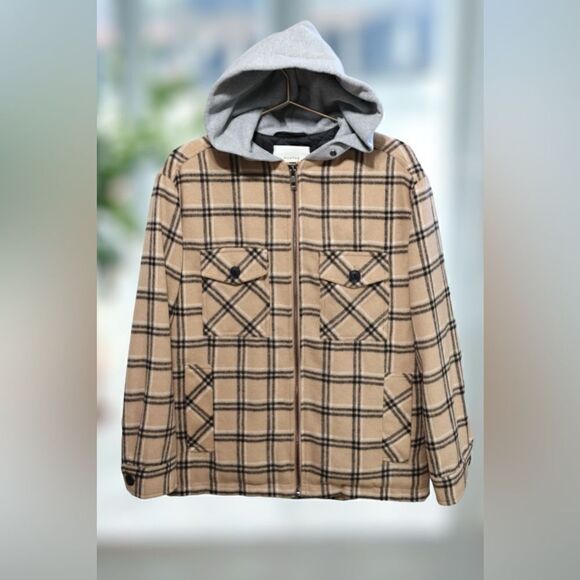 š„š„ MuntheāREADING JACKET OUTERWEAR Coat Insulated flannel Shacket Sizeā34 - Picture 2 of 16
